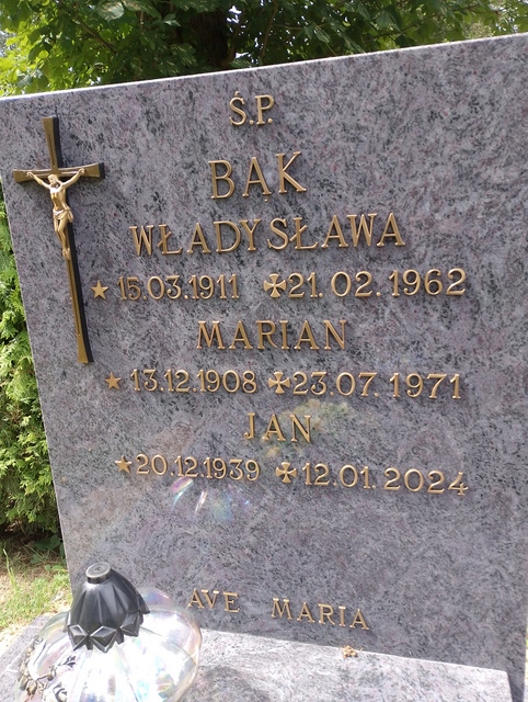 Władysława Bąk 1962 Myślibórz - Grobonet - Wyszukiwarka osób pochowanych